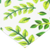Nappe Feuilles Élégantes Vert Citron Turquoise (Angle)