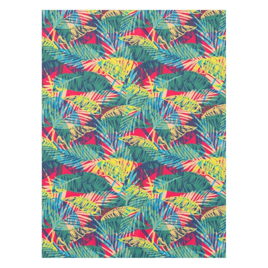 Nappe Feuilles exotiques colorés modernes (Devant)