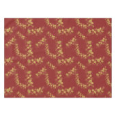 Nappe Feuilles Gold Gingko Balboa sur Arrière - plan rou (Devant (Horizontal))