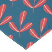 Nappe Feuilles rouges sur bleu (Angle)