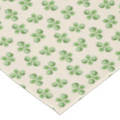 Nappe Feuilles succulents verts sur beige clair (Angle)