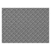 Nappe Feuilles tombés Rpt Motif noir sur gris (Devant (Horizontal))