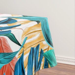 Nappe Feuilles tropicaux colorés, design motif exotique,