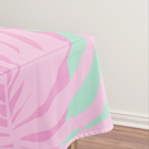 Nappe Feuilles tropicaux de la Monnaie rose sans fin été