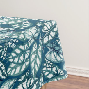 Nappe Feuilles tropicaux Turquoises bleus