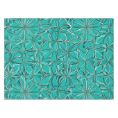 Nappe Feuilles turquoises et verts (Devant (Horizontal))
