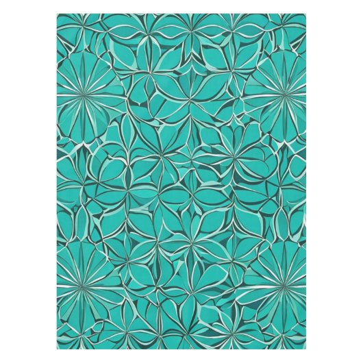Nappe Feuilles turquoises et verts (Devant)