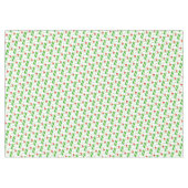 Nappe Feuilles verts avec petits fruits sauvages rouges  (Devant (Horizontal))