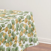 Nappe Feuilles verts et or. Motif (In Situ)