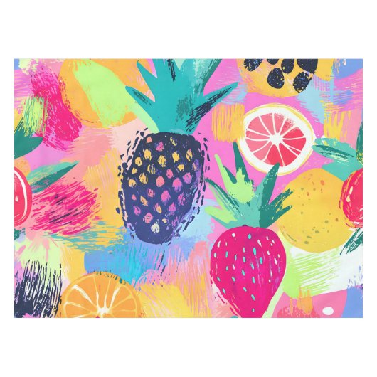 Nappe Fiesta Abstraite de fruits tropicaux Paradise (Devant (Horizontal))