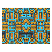 Nappe Figuratif Abstrait Gras Bleu Orange (Devant (Horizontal))