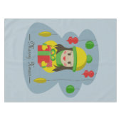Nappe Fille avec boîte cadeau de Noël (Devant (Horizontal))