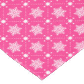Nappe Fille Motif de Noël rose et blanc Snowflakes (Angle)