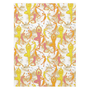 Nappe Filles de yoga dansant heureuses