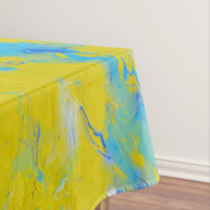 Nappe Fils jaunes, bleus et blancs