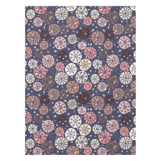 Nappe Flacons de neige bleu rose (Devant)