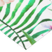 Nappe Flamant rose du Paradis tropical Fleurs Feuilles (Angle)