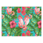 Nappe Flamant rose et aquarelle du jardin tropical (Devant (Horizontal))