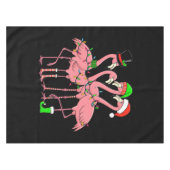 Nappe Flamant rose Joyeux Noël Drôle Flamant rose Lover (Devant (Horizontal))