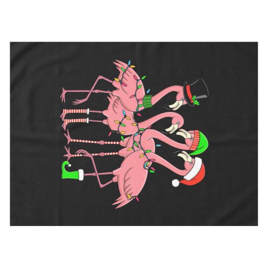 Nappe Flamant rose Joyeux Noël Drôle Flamant rose Lover (Devant (Horizontal))