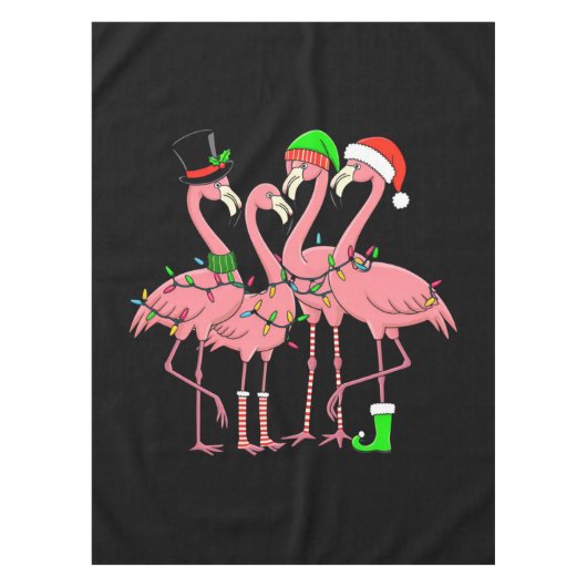 Nappe Flamant rose Joyeux Noël Drôle Flamant rose Lover (Devant)