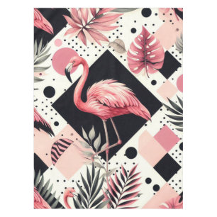 Nappe Flamant rose mignon géométrique
