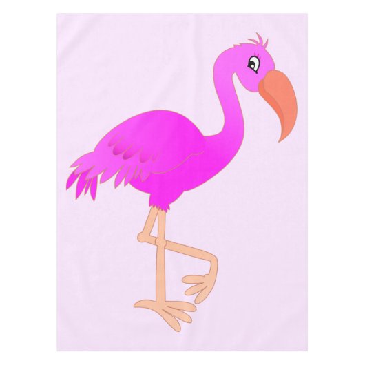 Nappe Flamant rose mignon - Heureux (Devant)