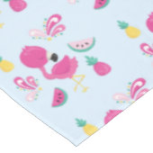 Nappe Flamant rose rose avec Motif de fruits tropicaux (Angle)