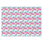 Nappe Flamant rose rose avec pastèque et ananas (Devant (Horizontal))