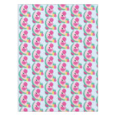 Nappe Flamant rose rose avec pastèque et ananas (Devant)