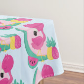 Nappe Flamant rose rose avec pastèque et ananas (In Situ)