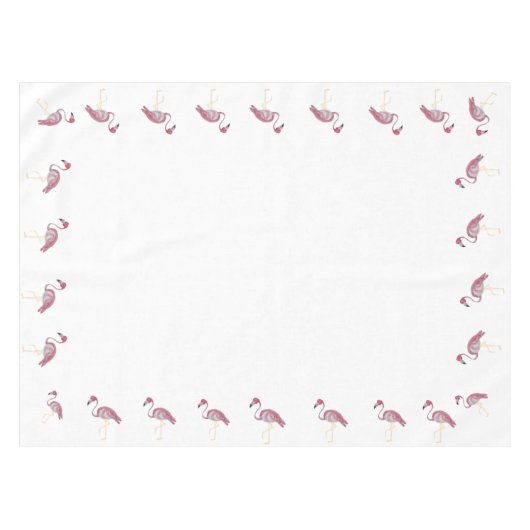 Nappe Flamant rose rose chaud Panier en treillis Table (Devant (Horizontal))