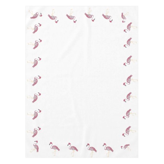 Nappe Flamant rose rose chaud Panier en treillis Table (Devant)