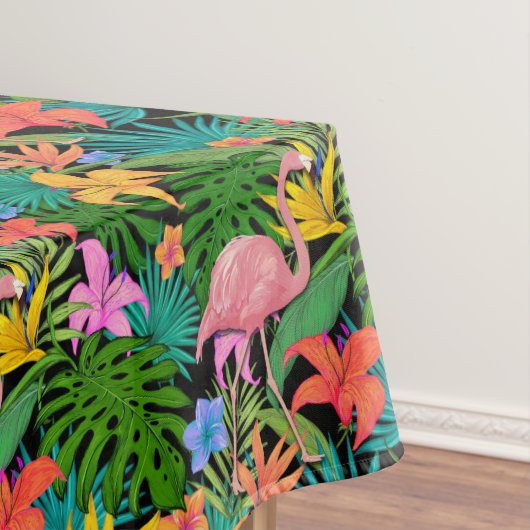 Nappe Flamant rose rose exotique Fleurs tropicales (In Situ)