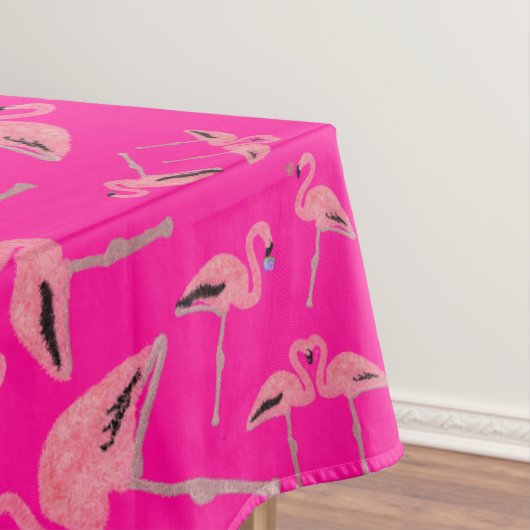 Nappe Flamant rose scintillant cœur pailleté (In Situ)