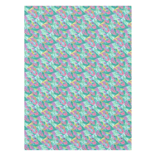Nappe Flamant rose Tropical Jungle Imprimer (Devant)