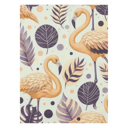 Nappe Flamant rose vintage sans couture (Devant)