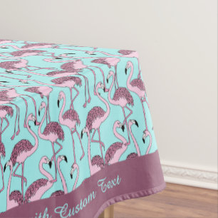 Nappe Flamants roses roses rétro décoratifs Tropique Exo