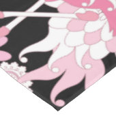 Nappe Flamingo Rose Noir Moderne Fantaisiste (Angle)