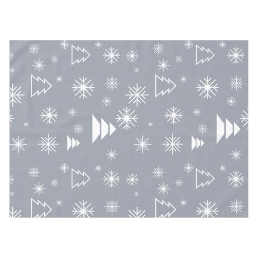 Nappe Flammes blanches de Noël Arbres de Noël Moderne (Devant (Horizontal))