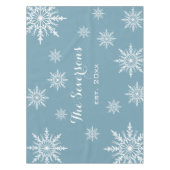Nappe Flammes de neige blanches sur Slate Blue Winter Ho (Devant)