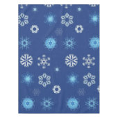 Nappe Flammes de neige de Noël en bleu (Devant)