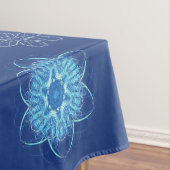 Nappe Flammes de neige de Noël en bleu (In Situ)