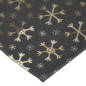 Nappe Flammes de neige de Noël en métal noir et or (Angle)