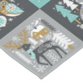 Nappe Flammes de neige des animaux des bois Noël scandin (Angle)