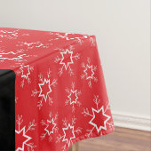 Nappe Flammes de neige rouges et blanches, Votre nom, Pe (In Situ)