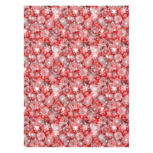Nappe Flammes de neige sur rouge (Devant)