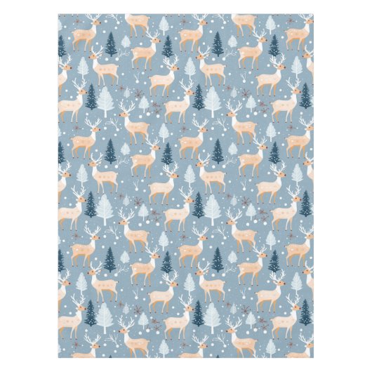 Nappe Fléau de neige moderne Reindeer Pastel Élégant Cut (Devant)