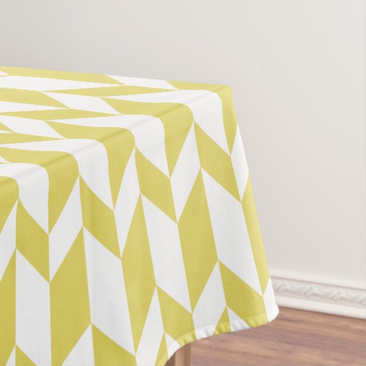 Nappe Flèche à deux tons en gras Chevron rayé jaune blan (In Situ)