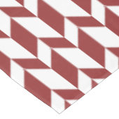 Nappe Flèche Chevron Gras Deux Tons Blancs Rouge (Angle)